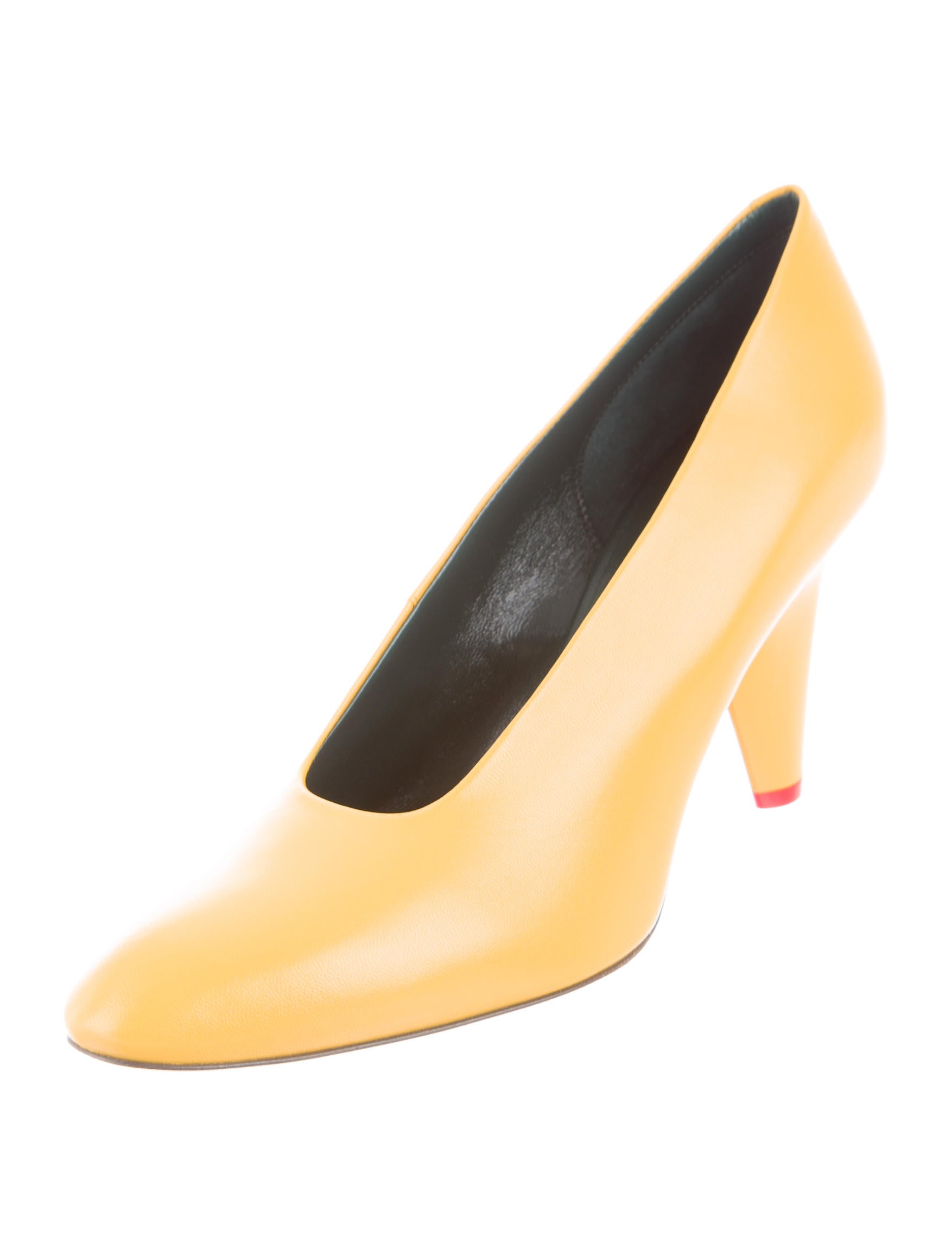 Celine Céline Leather Pointed-Toe Pumps